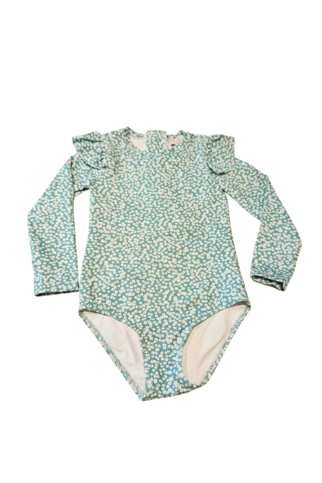 TRAJE DE BAÑO NIÑA MANGA LARGA  VERDE