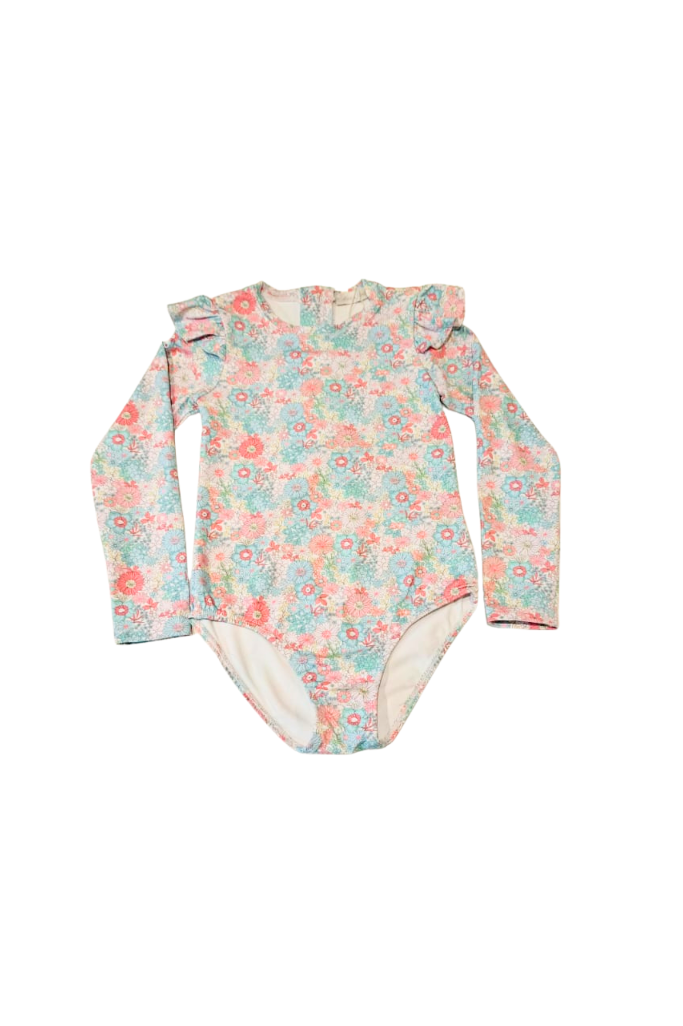 TRAJE DE BAÑO NIÑA MANGA LARGA CORAL