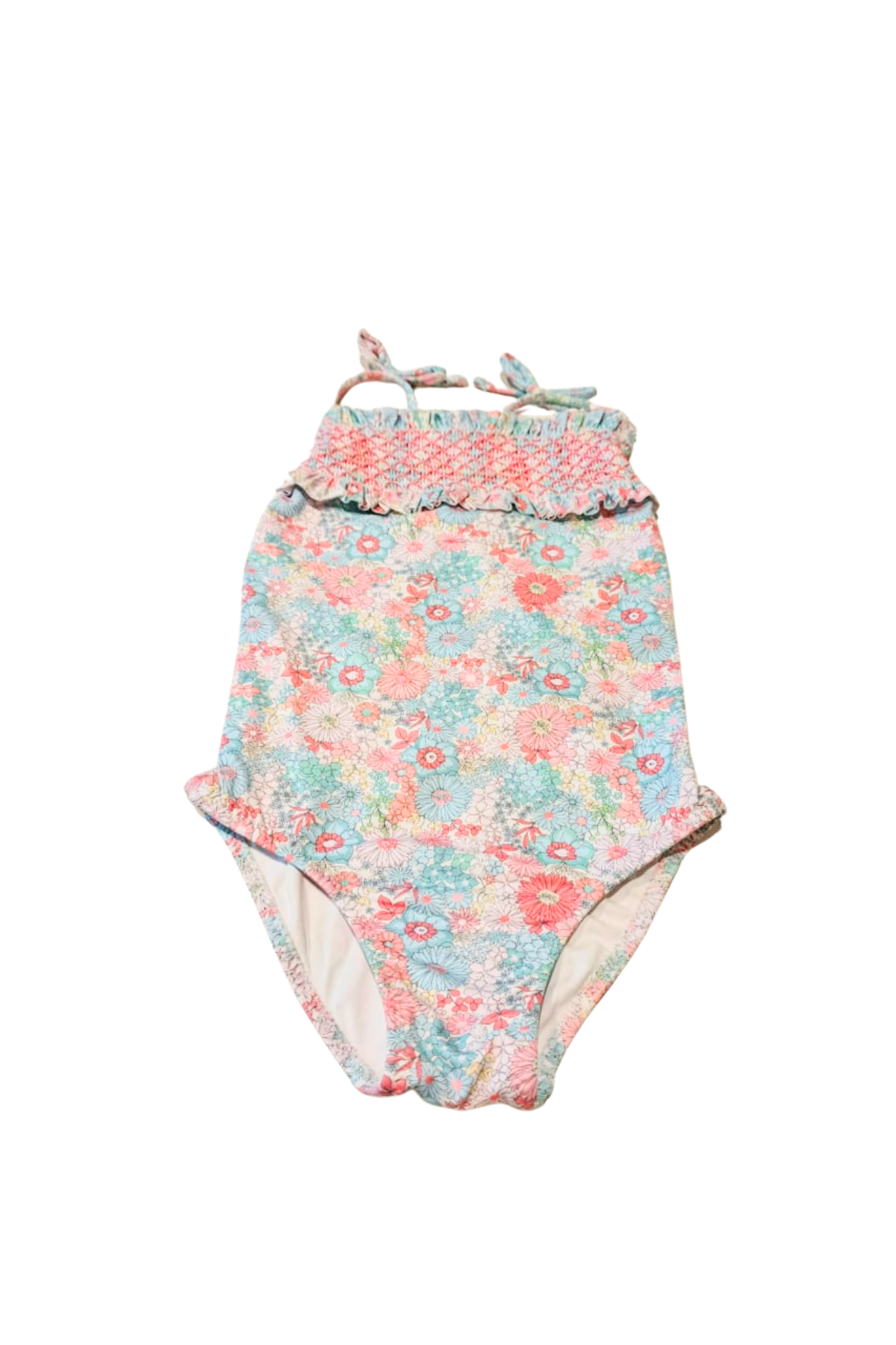 TRAJE DE BAÑO NIÑA PICNIC CORAL