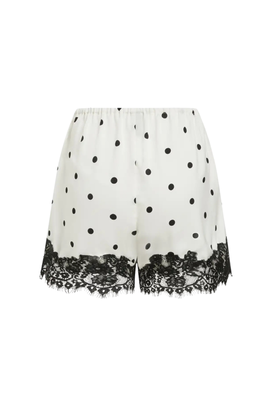SATIN WHITE & BLACK SHORTS