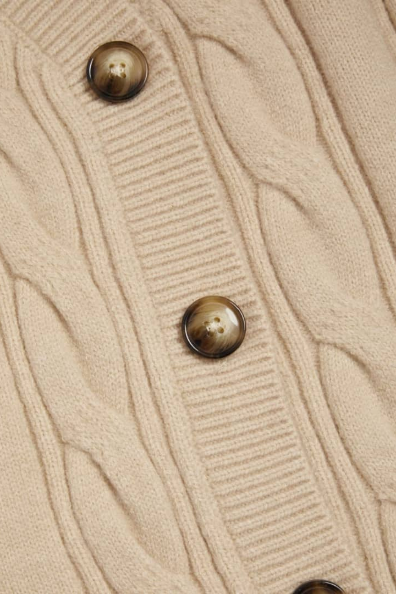 KNIT V-NECK CARDIGAN KHAKI