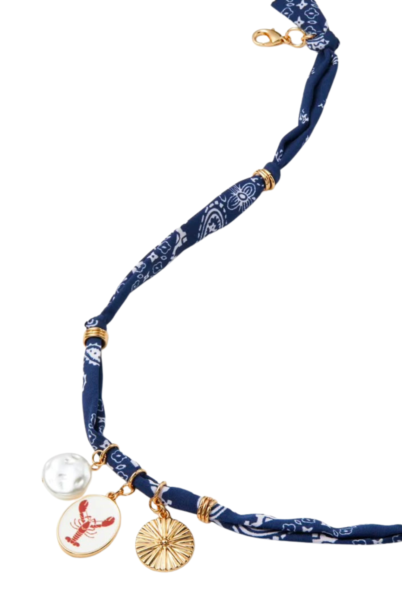 BLUE SHELL & FISH NECKLACE