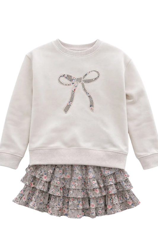 SWEATSHIRT & SKIRT PETAL TAUPE