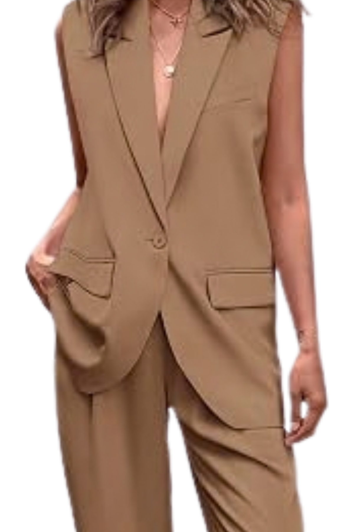 PANTS & VEST SET KHAKY