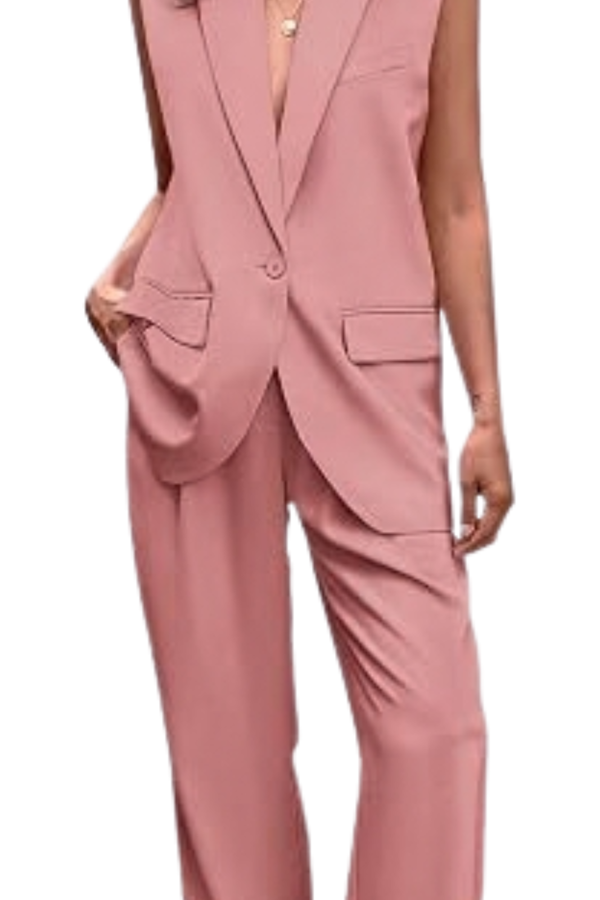 PANTS & VEST SET LIGHT PINK
