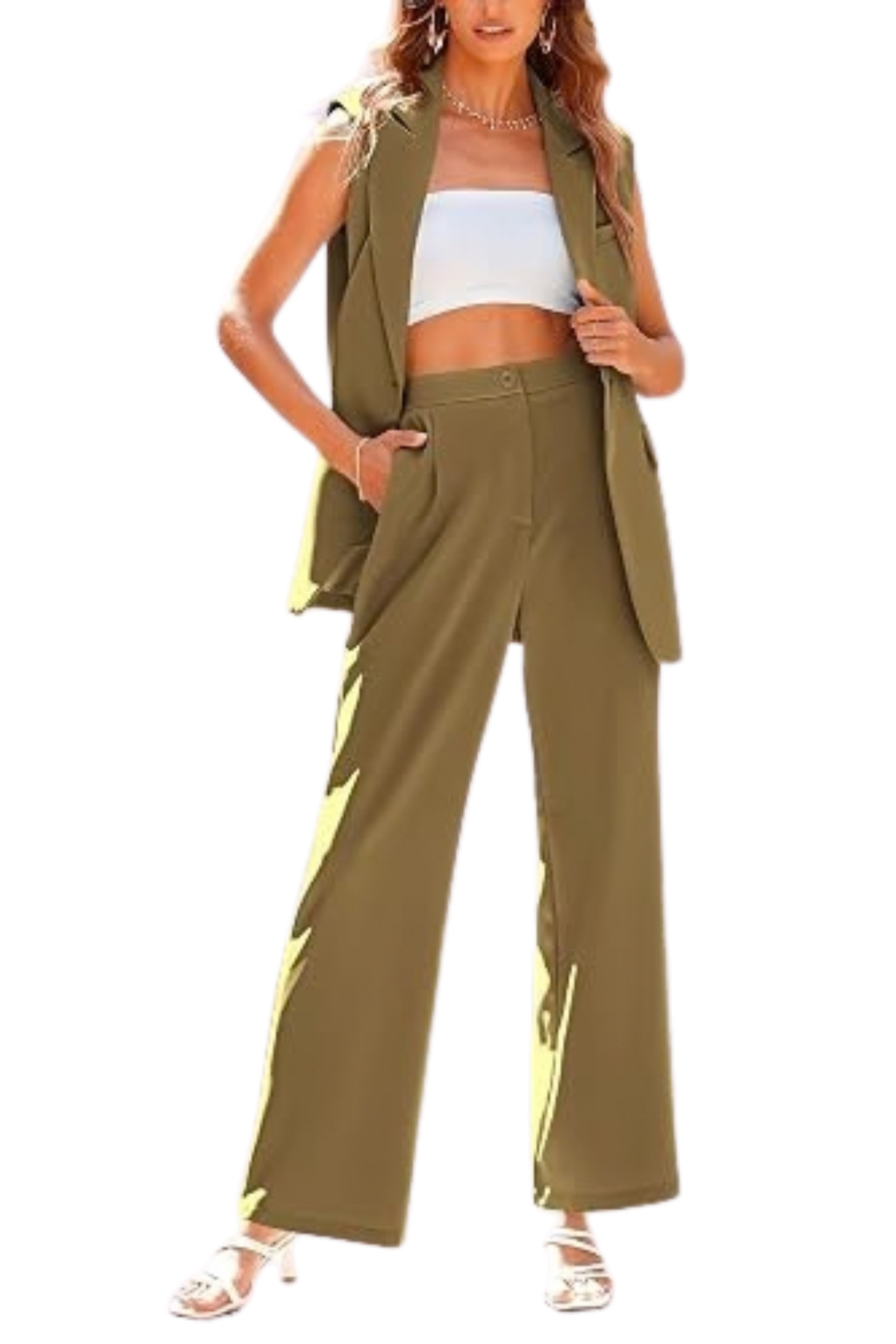 PANTS & VEST SET ARMY GREEN