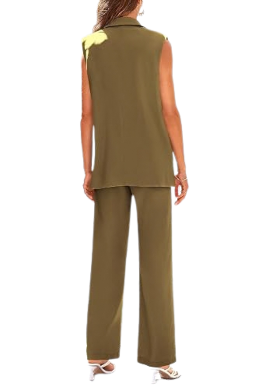 PANTS & VEST SET ARMY GREEN