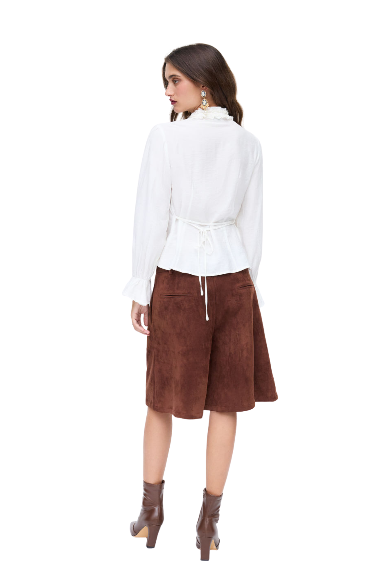 BROWN BERMUDA WITH POCKETS