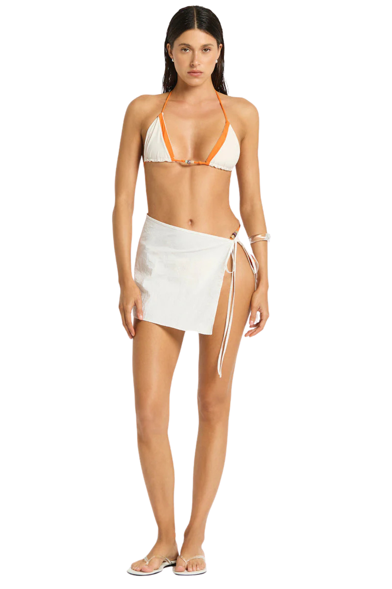 HAZEL SHIRT & WRAP MINI SKIRT - COCONUT