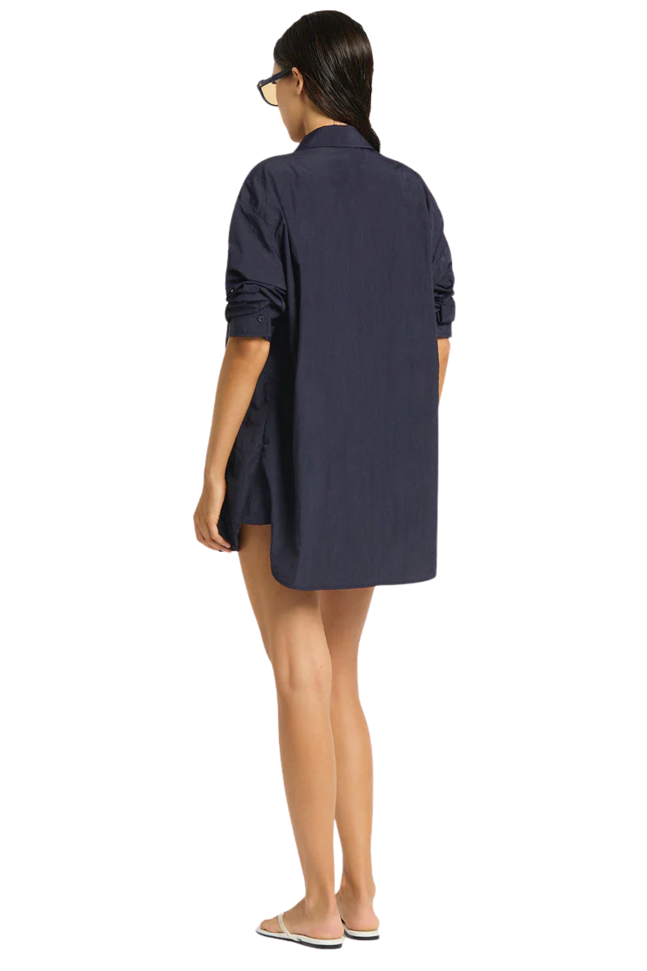 HAZEL SHIRT & WRAP MINI SKIRT - INDIGO