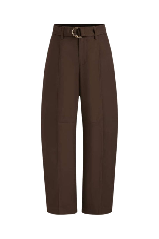 BARREL LEG TROUSERS WITH BELT