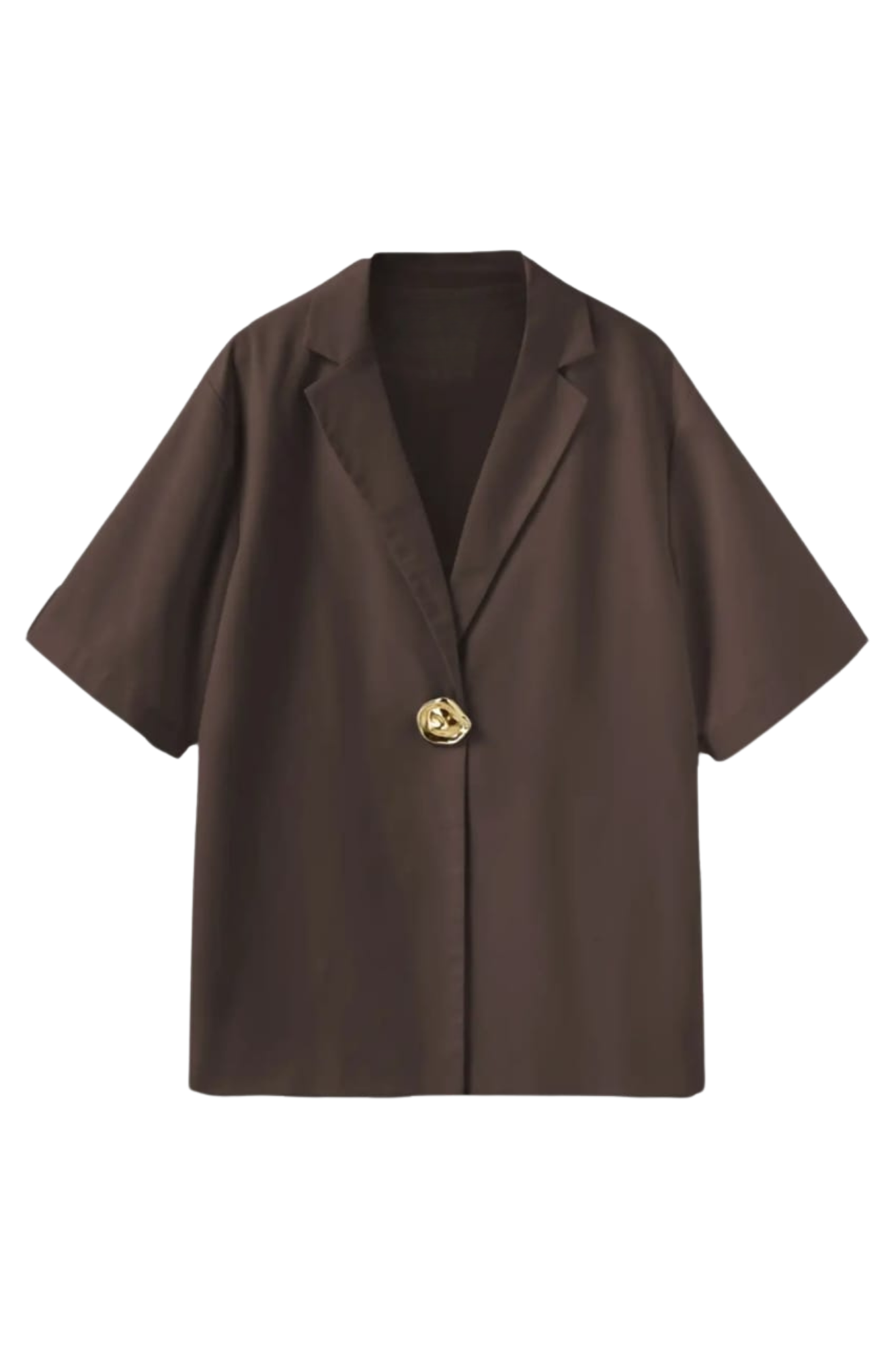 LINEN OVERSIZED BROWN BLAZER