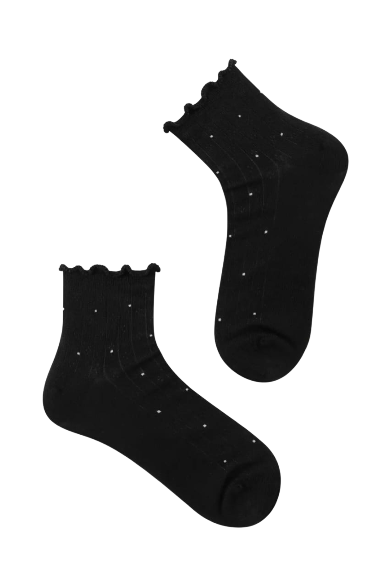 POLKA DOT BLACK SOCKS
