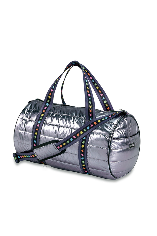 GUNMETAL PUFFER DUFFLE MULTI STER STRAP