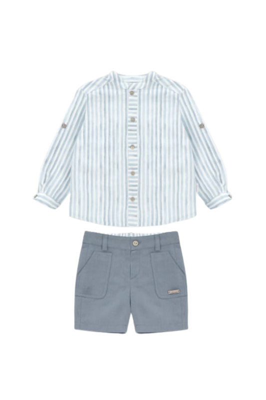 CONJUNTO RAYAS NIÑO SURREY AZUL