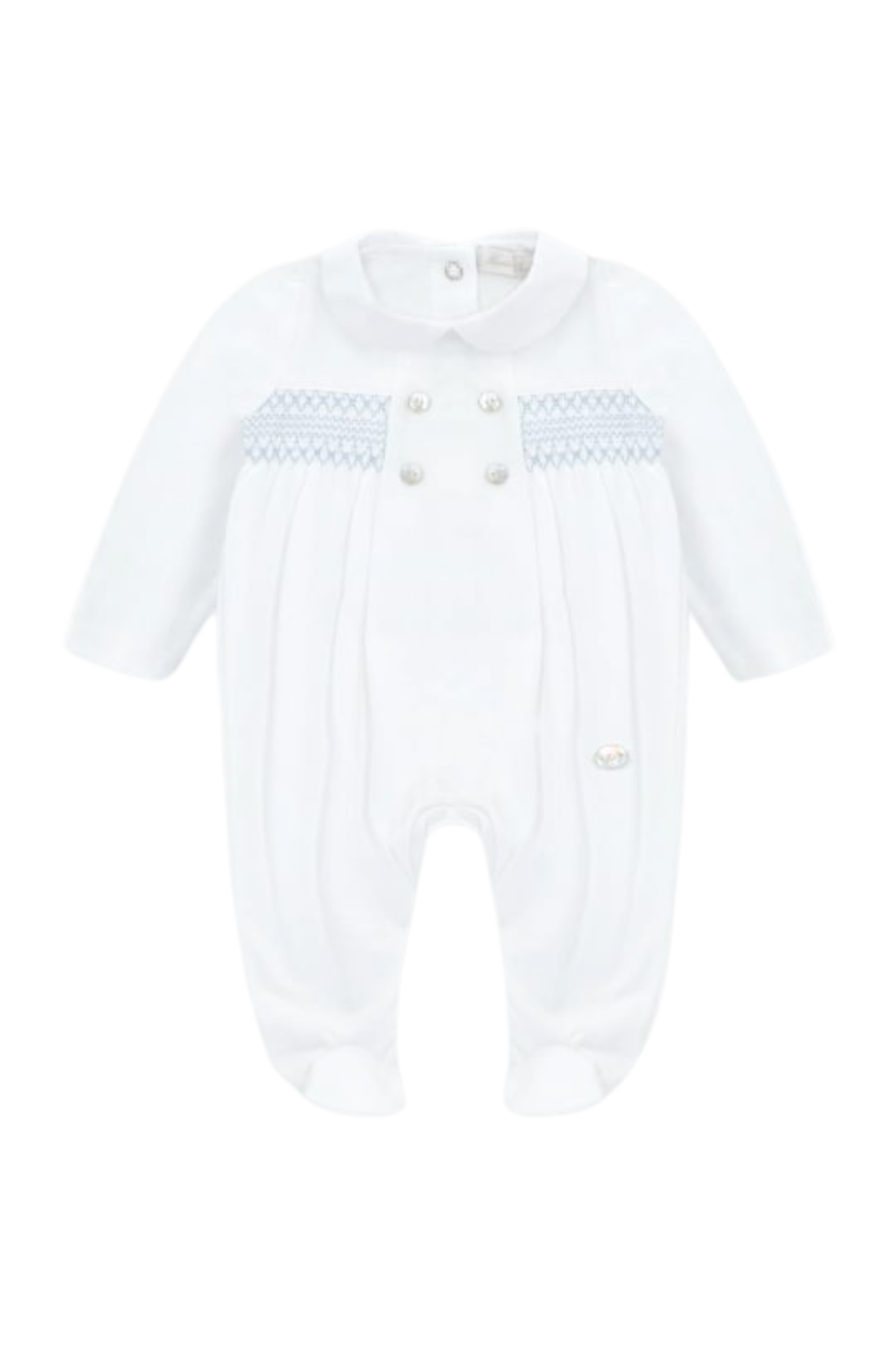 PELELE INTERLOCK NIÑO BLANCO & CELESTE
