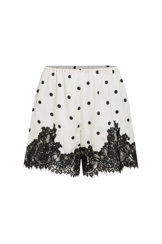 SATIN WHITE & BLACK SHORTS