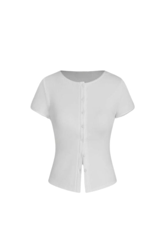 BUTTON TOP WHITE