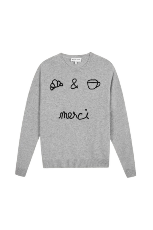 BUZELIN CAFE CROISSANT MERCI LIGHT HEATHER GREY