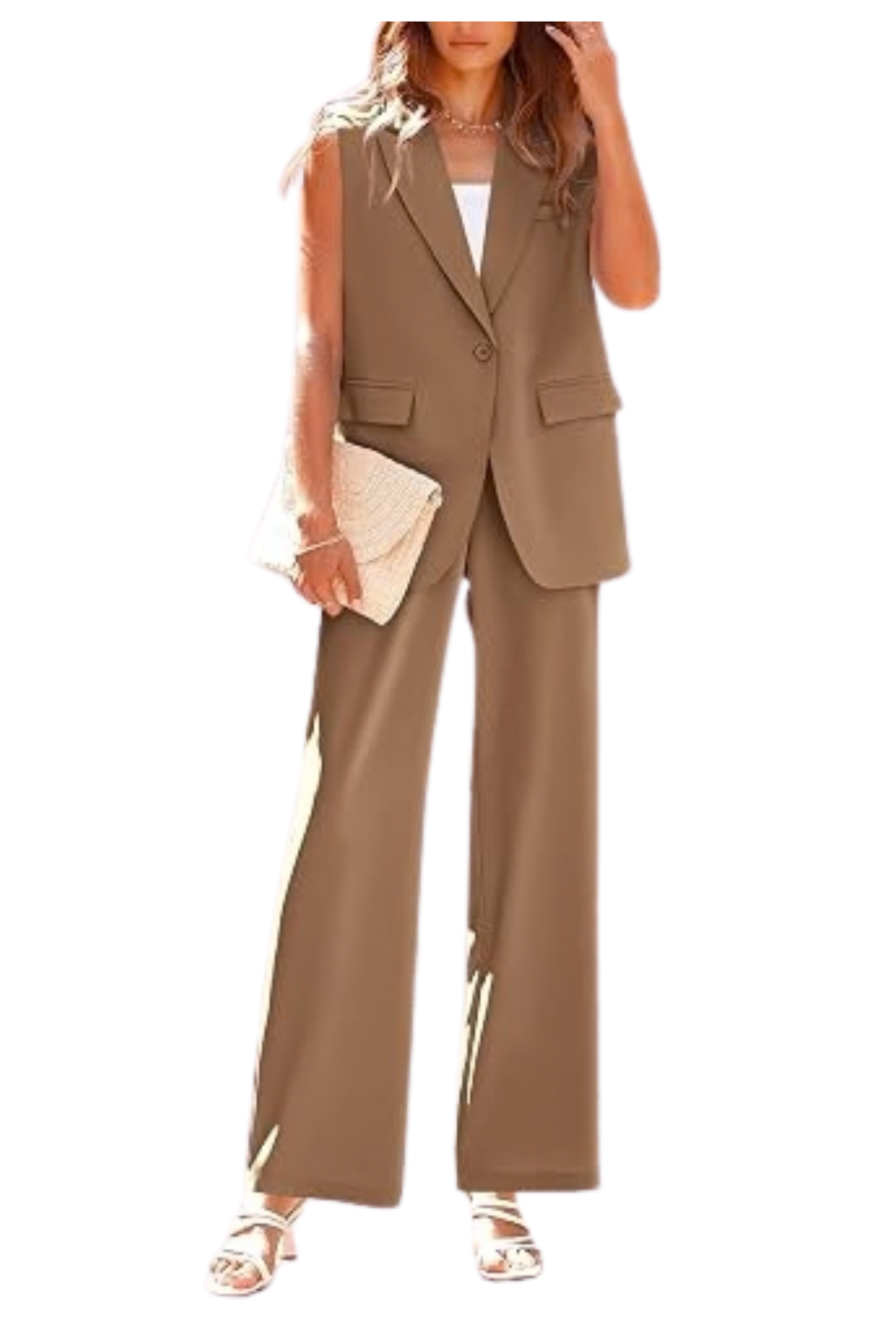 PANTS & VEST SET KHAKY
