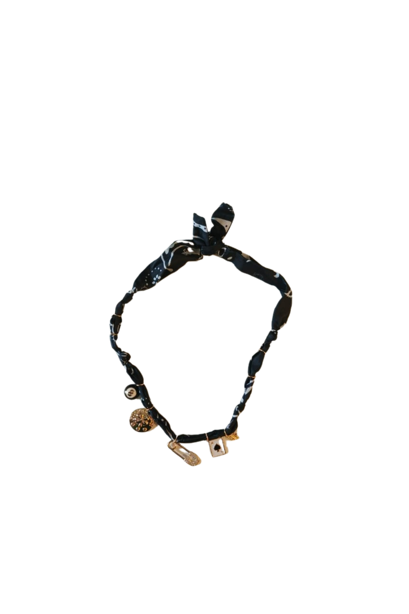 BLACK CLOVE, PIN & PLAYING CARD NECKLACE