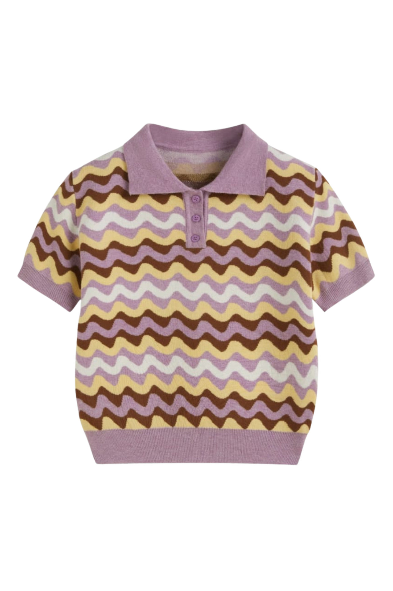 KNIT POLO WAVE VIOLET