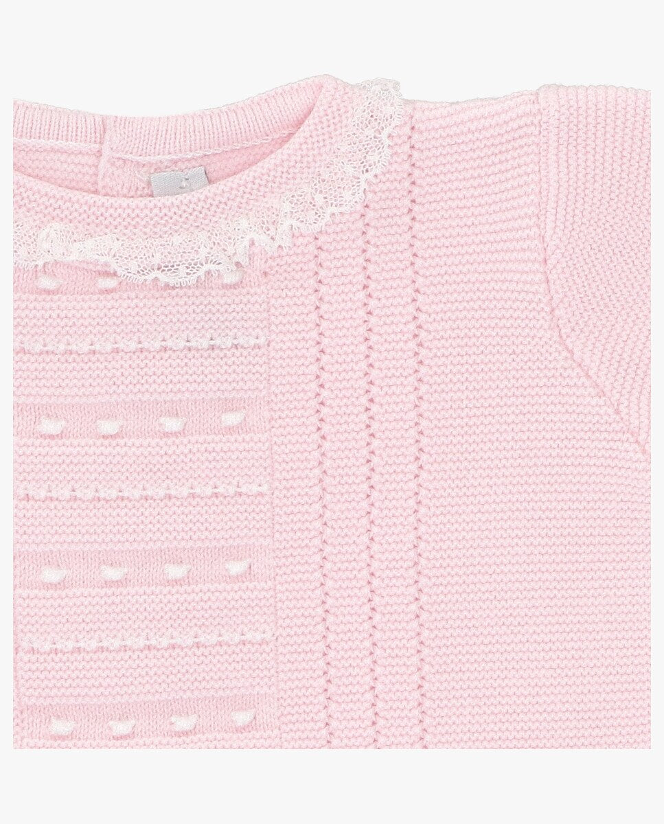 CONJUNTO PIQUE ROSA BEBE