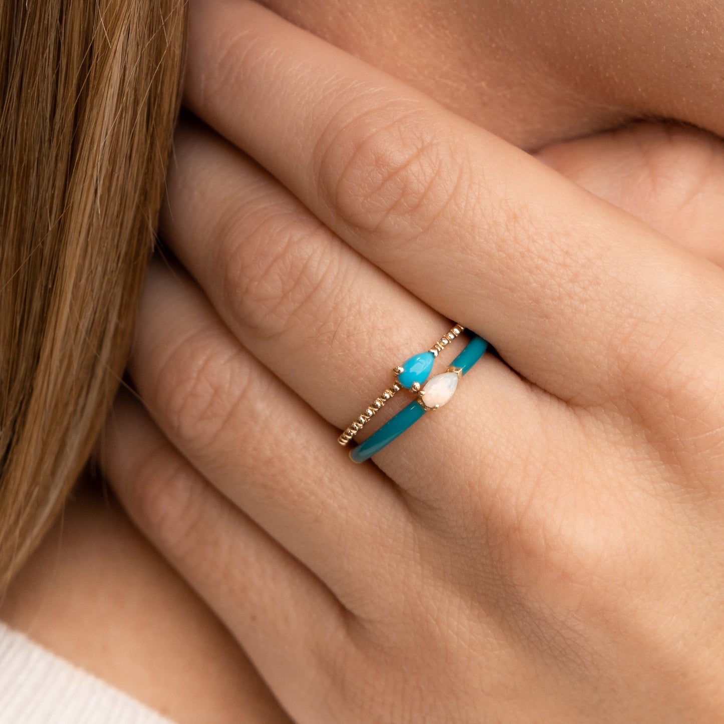 ENAMEL QUINN TURQUOISE OPAL RING